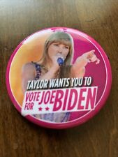 Taylor Swift Joe Biden 2024 Political Campaign Pinback Button picture