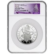 2017 Great Britain 10 oz Silver Queen's Beasts - Lion of England Proof £10 Co... picture