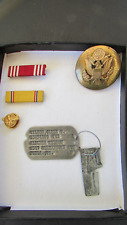RARE  US Army Dog Tag & Can Opener WW2,Next to kin+badge ,WILSON JAMES W,1942,24 picture