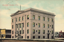 Sheridan WY Wyoming, City Hall Building, Vintage Postcard picture