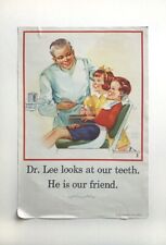 NATIONAL DAIRY COUNCIL Milk 1942 CREEPY DENTIST Nursery Rhyme POSTER picture