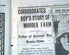 Wineville Chicken Coop Murders Walter Collins Movie Changeling 1928 Newspaper  picture