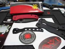 New Custom Spyderco Shaman Compression Lock Knife (AWT red aluminum scales) picture