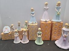 NICE Set Of 11 Enesco Growing Up Birthday Girls Figurines. Most Have Boxes picture