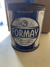 Vintage Formay Shortening Tin Can Three Pounds EMPTY picture