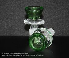 14mm NY THICK GREEN Glass Slide Bowl THICK Glass Tobacco Slide Bowl 14 mm male picture