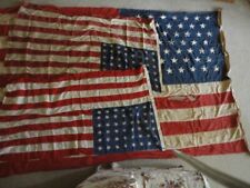 49 star flag, large, and two smaller 48 star U.S. flags picture