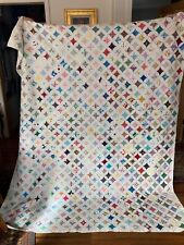 vintage cathedral window quilt - appraised with certificate of authenticity picture