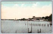 1910's RED BANK NEW JERSEY NJ SHREWSBURY RIVER FROM ALLEN'S DOCK POSTCARD picture
