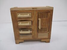 Vtg Folk Prison Art Popsicle Stick Wooden Dresser Armoire Trinket Jewelry Box picture