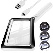 4X 8X Rechargeable Magnifying Glass with Light, 20 Anti-Glare Dimmable LEDs, ... picture