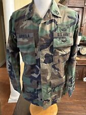 US Army 10th Mountain 82nd Airborne Division Combat Patched BDU Shirt Small Long picture