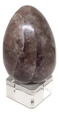 Smoky Quartz  Pure Crystal Yoni Egg Personal Kegel  63 X 43mm 156gm SQE19 & Bag picture
