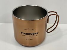 Starbucks 2016 Gatherings 12 oz Cup Copper Metal Stainless Steel Camping Wire picture