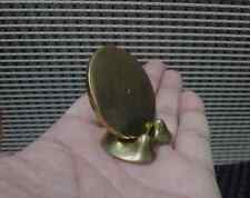 Vintage Style 2Pcs Set Solid Brass Copper Disc Shape Statue Incense Stick Holder picture