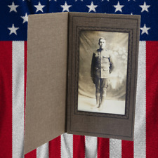 VTG WWI Photo US Soldier Doughboy Uniform Brown Memorial Day Europe Proud Served picture