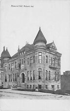 Vintage Postcard Memorial Hall Wabash Indiana exterior photo architecture picture