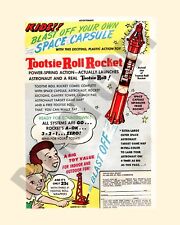 Vintage Tootsie Roll Rocket Toy Comic Book Reprint Promo Ad 8x10 Photo picture