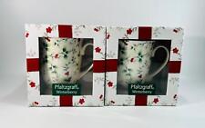 Pfaltzgraff Winterberry Set of 2 Footed Coffee Mugs 13oz New picture