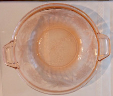 Vintage Depression Glass Serving Bowl Two Handles 10