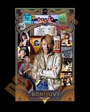 Jon Bon Jovi Slippery When Wet Ticket Stub Concert Collage Wall Art 8x10 Photo picture