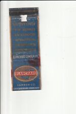 BLANCHARD LUMBER COMPANY VINTAGE MATCHBOOK COVER picture