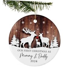 Baby First Christmas Ornament 2024 - Family Christmas Ornaments Mommy&daddy picture