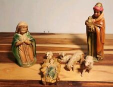 Vintage Hand Painted Nativity Set Papier Mache Pieces Made In Japan picture