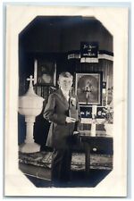 Boy With Bible On Chapel Christian Confirmation Religious RPPC Photo Postcard picture