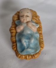 Vintage Ceramic Baby Jesus in Manger Nativity picture