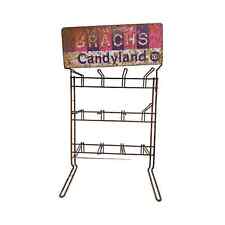 Vintage Brach's Candyland 10c Metal Store Display Rack & Advertising Sign Rusty picture