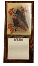 Vintage Kitchen Memo Bird Lacquered Wood Wall Plaque ￼Mid Century Retro picture