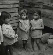 Black and White Photo Three Little Girls Great Depression Era 8x10 Reprint  A-9 picture