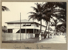 Ivory Coast, Grand Bassam, La Banque Vintage Citrate Print. Vintage Iiv picture