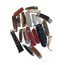 Vintage Lot of 20 Old Folding Pocket Knives Assorted Variety picture
