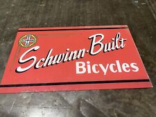 Vintage Glass Schwinn Bicycle Shop Sign Light Bike Antique Parts  picture