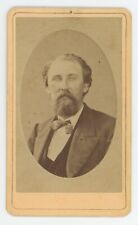 Antique CDV Circa 1870s Handsome Man With Large Goatee Beard San Francisco, CA picture