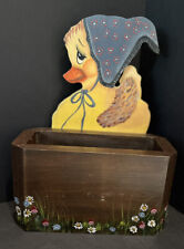 Vintage Mother Goose Hand Made Wood Box Hand Painted Shabby Chic picture