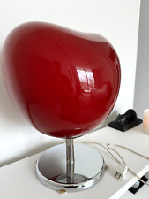 Red Heart Murano Glass Lamps Pair picture