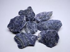 Sodalite 7 Piece Box Natural Blue Mineral Crystal Chunks Gemstone Specimens picture