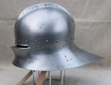 Medieval North Italian Sallet Helmet Bassinet 14 Gauge Wearable LARP Armour picture