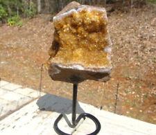 Citrine Cluster On A Metal Stand  From Brazil-1 lb 1 ounce--Exc. Sparkling Color picture