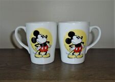 Vintage Walt Disney Productions Mickey Mouse Mugs Cups Porcelain Set of Two picture