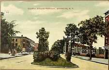 Brooklyn NY Fourth Avenue Parkway Street View Vintage New York Postcard 1908 picture