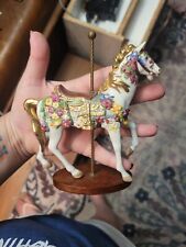 Vintage 1988 Franklin Mint American Beauty Treasury Carousel Art Horse - Damaged picture