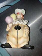 Vintage Enesco 1984 Porcelain Clown With Balloons  Figurine picture