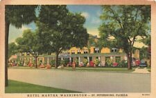 c1940 Hotel Martha Washington Lot of 2 Linen Petersburg FL Florida P384 picture