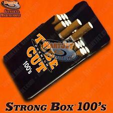 NEW 100mm Black Strong-Box Flip Cigarette Case Long 100s Hard Crushproof Plastic picture