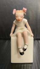 Rare Lenox Sitting Girl with Pink Bows Figurine picture