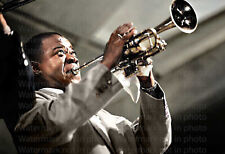 Louis Armstrong 13X19 RARE COLOR POSTER Photo 1906 picture